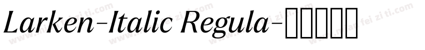Larken-Italic Regula字体转换